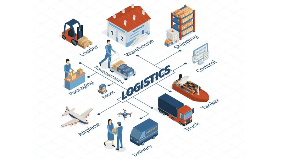 E-commerce delivery truck in Pakistan with packages, representing efficient logistics and shipping management