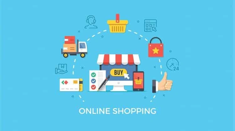 Digital marketing funnel graphic illustrating various e-commerce marketing strategies like SEO, PPC, social media, and email leading to sales